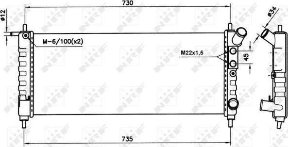 NRF 58154 - Chłodnica silnika