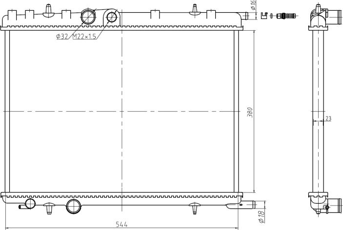 NRF 58304A - CHŁODNICA CITROEN BERLINGO 96-