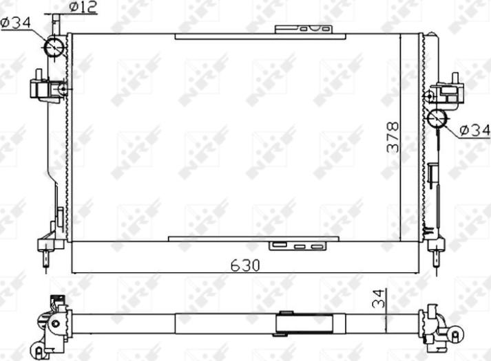 NRF 58282A — Chłodnica, układ chłodzenia silnika