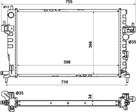 NRF 58282 - CHŁODNICA OPEL CORSA C 1.7DTL