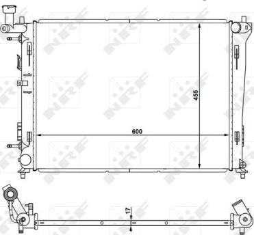 NRF 53931 - CHŁODNICA HYUNDAI I30 07-1.4-1.6-2.0. ELANTRA 06- 2.0 -AUTOMAT-