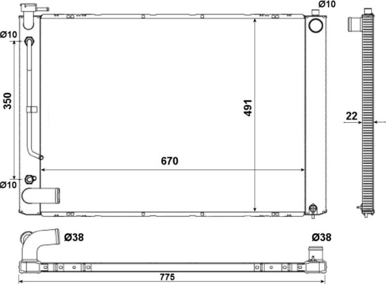NRF 53974 - CHŁODNICA LEXUS RX 300 03-08