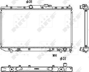 NRF 53446 - CHŁODNICA TOYOTA AVENSIS 2.0TD 97-
