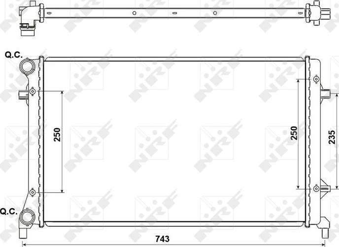 NRF 53405A — Chłodnica, układ chłodzenia silnika
