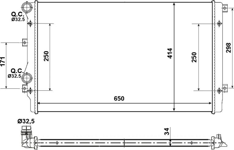 NRF 53406A — Chłodnica, układ chłodzenia silnika