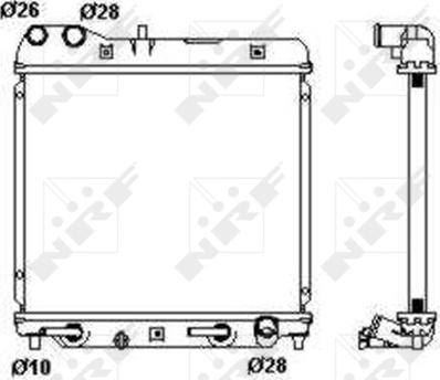NRF 53408 - CHŁODNICA HONDA JAZZ 1.2-1.3 02-