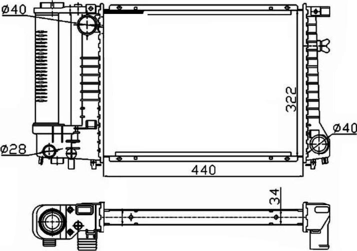 NRF 53426A — Chłodnica, układ chłodzenia silnika