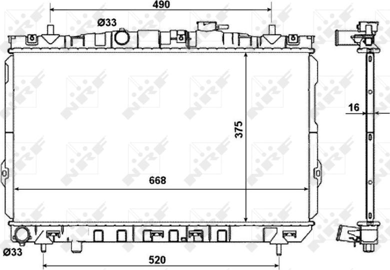NRF 53471 - CHŁODNICA HYUNDAI COUPE 2.0 01- ELANTRA 00-