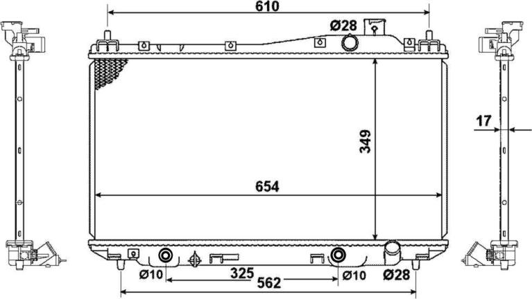 NRF 53570 — Chłodnica, układ chłodzenia silnika