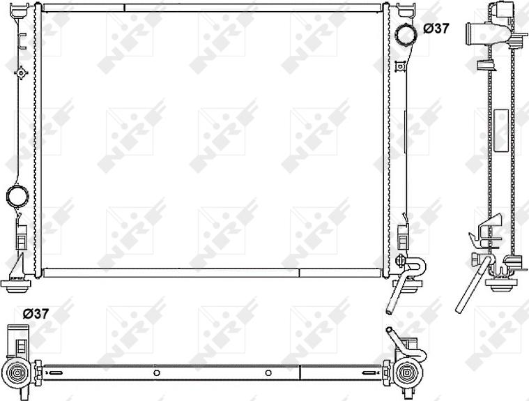 NRF 53041 - CHŁODNICA CHRYSLER 300C 2.7-3.5-5.7 05-10
