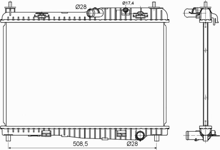 NRF 53152 - CHŁODNICA FORD FIESTA 08-