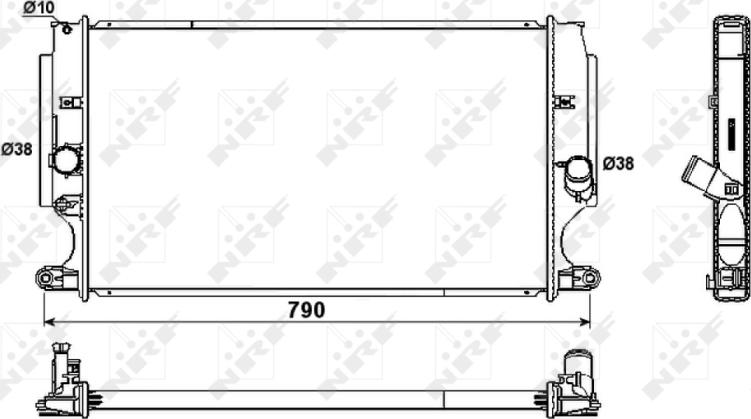 NRF 53181 - CHŁODNICA TOYOTA VERSO-AURIS 1.6-2.0-2.2D4-D 09-
