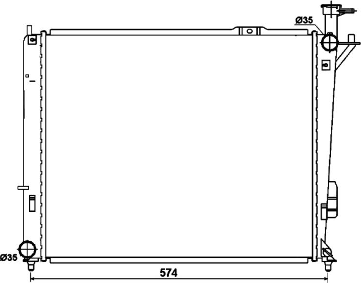 NRF 53174 - CHŁODNICA HYUNDAI SANTA FE 2.0-2.2CRDI 09-