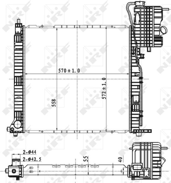 NRF 53176 — Chłodnica, układ chłodzenia silnika
