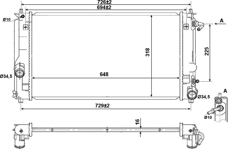 NRF 53894 - CHŁODNICA TOYOTA CELICA 99-
