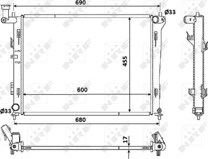 NRF  53821 - CHŁODNICA HYUNDAI I30 1.4-2.0 07-
