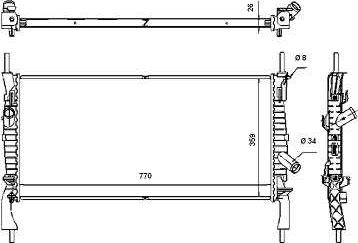 NRF 53746 - CHŁODNICA FORD TRANSIT 2.2-2.4 06-