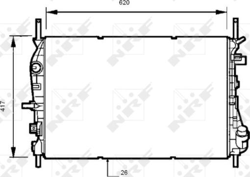 NRF 53741 - CHŁODNICA FORD MONDEO 00-07