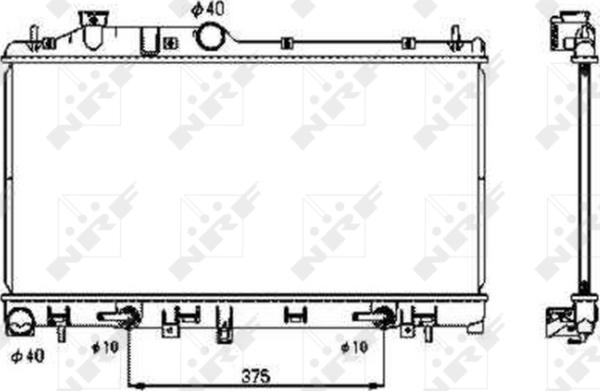 NRF 53700 - CHŁODNICA SUBARU LEGACY 2.0-2.5 03-