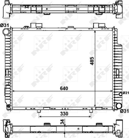 NRF 53784 - CHŁODNICA DB W210-S210 98-02