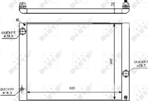 NRF 53728 - CHŁODNICA BMW E60 520-550 03-