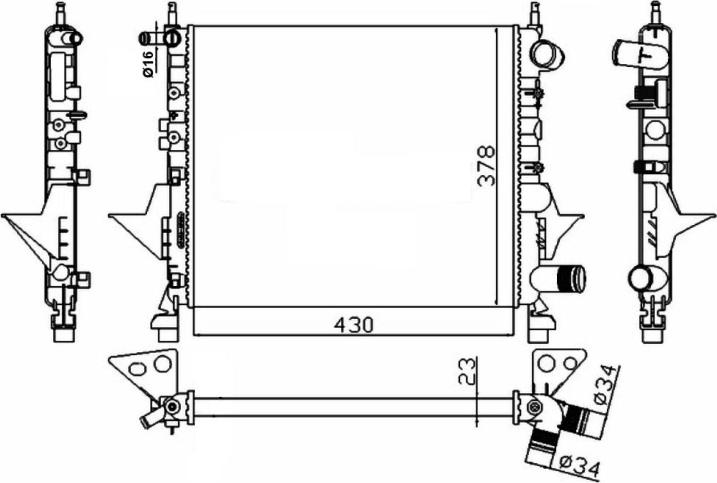 NRF 529513 - CHŁODNICA RENAULT TWINGO 1.2 97-