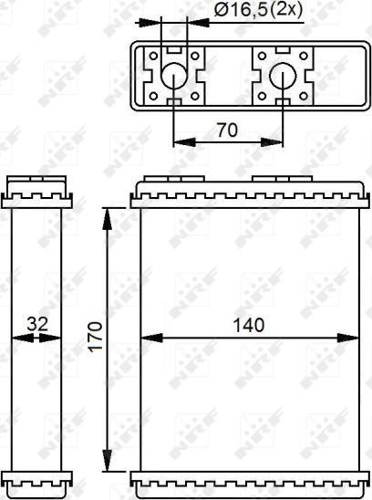 NRF 52230 — Wymiennik ciepła, ogrzewanie wnętrza