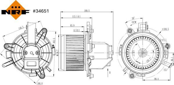NRF 34651 - DMUCHAWA OPEL GRANDLAND X 17-