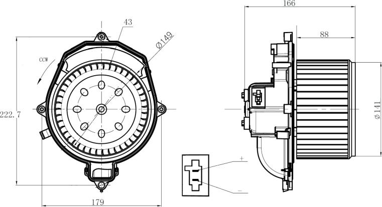 NRF 34269 — Wentylator wewnętrzny