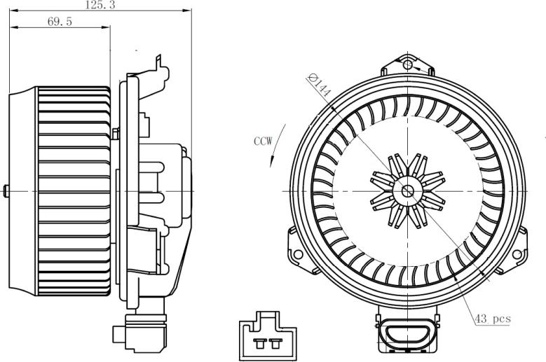 NRF 34268 — Wentylator wewnętrzny