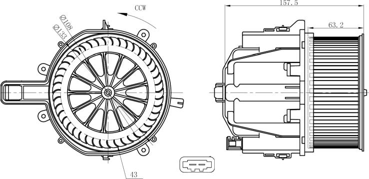 NRF 34285 — Wentylator wewnętrzny