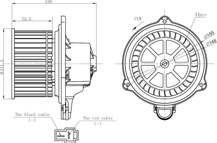 NRF 34274 — Wentylator wewnętrzny