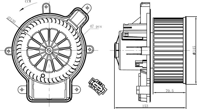 NRF 34270 - DMUCHAWA PEUGEOT 3008    09-
