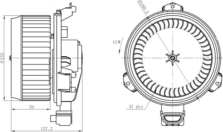 NRF 34277 — Wentylator wewnętrzny