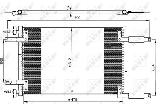 NRF 35493 - SKRAPLACZ KLIMATYZACJI FIAT DOBLO 01-