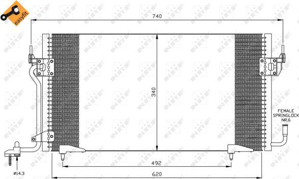 NRF 35439 - SKRAPLACZ KLIMATYZACJI CITROEN BERLINGO 96-