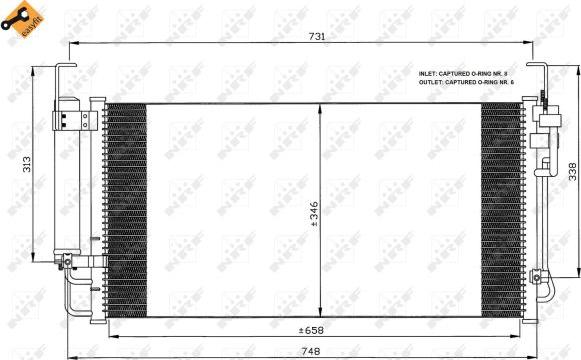 NRF  35473 - SKRAPLACZ KLIMATYZACJI HYUNDAI TRAJET
