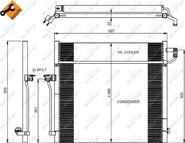 NRF 350080 - Skraplacz klimatyzacji
