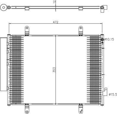 NRF 350371 - SKRAPLACZ KLIMATYZACJI SUZUKI CELERIO  14-