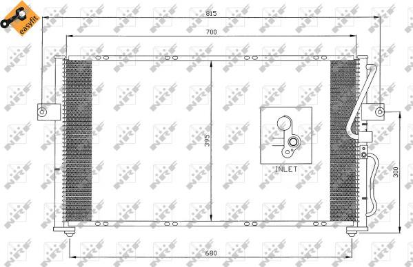 NRF  35396 - SKRAPLACZ KLIMATYZACJI KIA CARNIVAL 99-