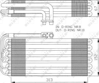 NRF 36064 - PAROWNIK KLIMATYZACJI PORSCHE 911 94-97