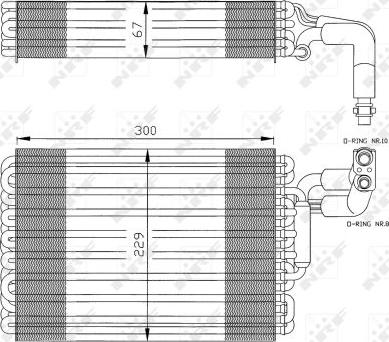 NRF 36030 - PAROWNIK KLIMATYZACJI DB W124