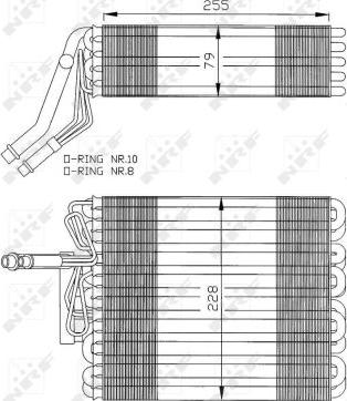 NRF 36025 - PAROWNIK KLIMATYZACJI VW GOLF
