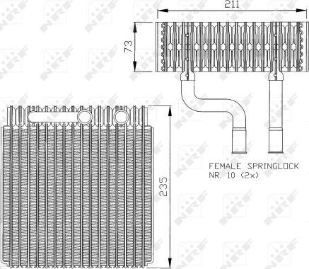 NRF 36073 - PAROWNIK KLIMATYZACJI FORD FOCUS 98-04