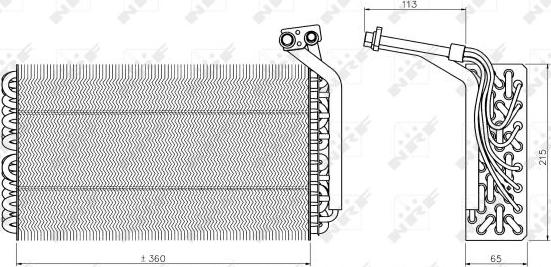 NRF 36136 - PAROWNIK KLIMATYZACJI CITROEN JUMPER-EVASION 95-