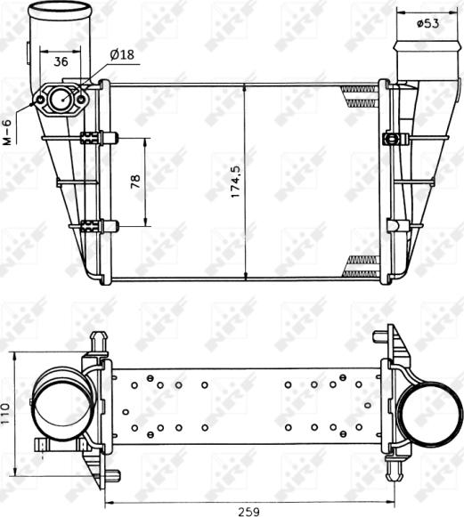 NRF 30127A - INTERCOOLER VW A4-PASSAT 1.9TDI 95-