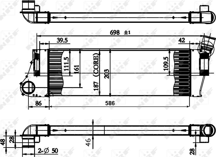 NRF 30899 - INTERCOOLER RENAULT MEGANE II 1.5DCI-1.9DCI