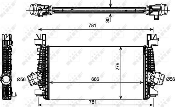 NRF 30270 - INTERCOOLER OPEL ASTRA J 1.4T-1.6T 09-