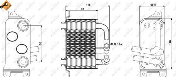 NRF 31191 - CHŁODNICA OLEJU BMW 2.0-4.4 E60-E67 5-7 03-