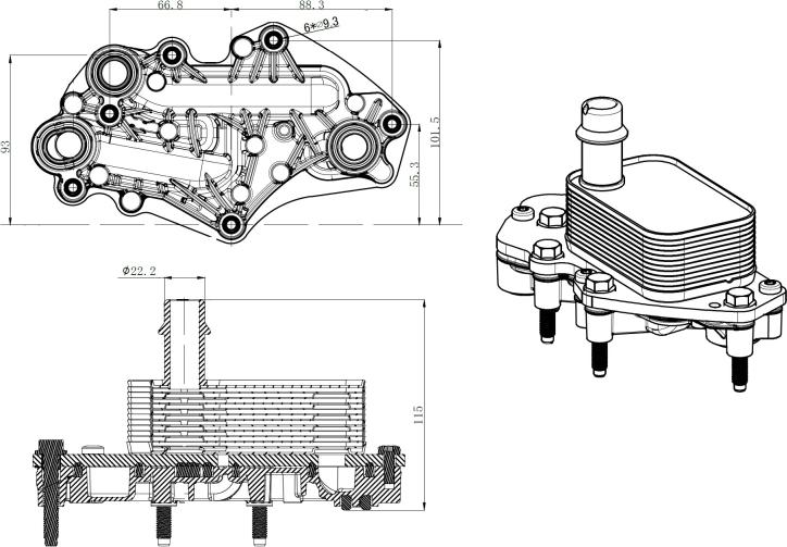 NRF 31842 - CHŁODNICA OLEJU OPEL ASTRA 1.6CDTI 14-